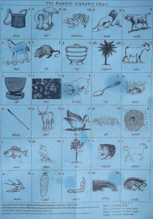The Bambili Alphabet Chart