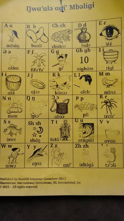 The Bambili Alphabet Chart